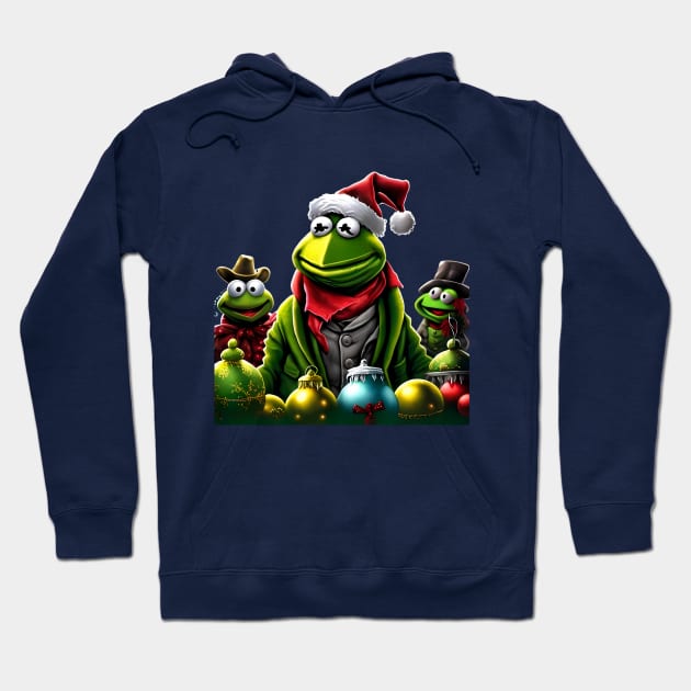 A Muppet Christmas Tale :Kermit's Jolly Yuletide Hoodie by Fadedstar